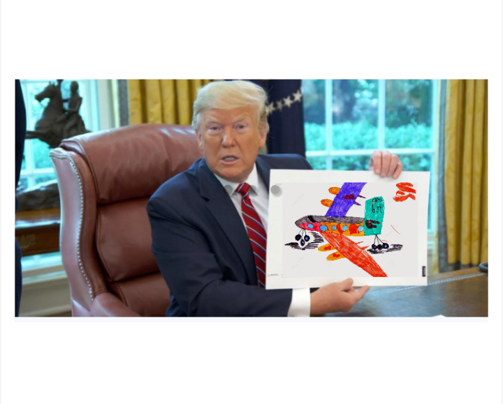 Trump Airforce One Blank Meme Template