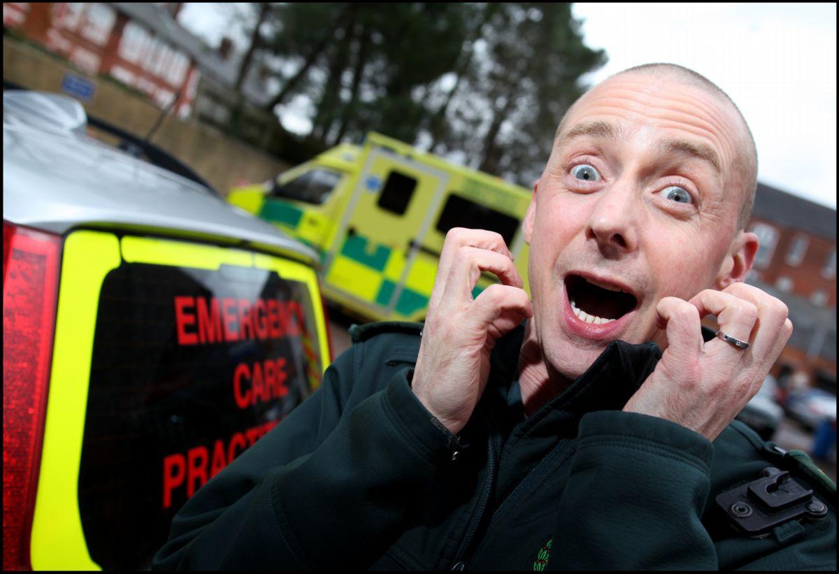 High Quality Scared paramedic Blank Meme Template