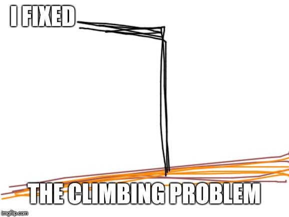First ever sketches of the wall with Architect's notes, ca. 2019 colorized | I FIXED; THE CLIMBING PROBLEM | image tagged in blank white template,a huge wall,so big,daddy its big | made w/ Imgflip meme maker