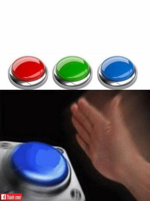 High Quality 3 buttons Blank Meme Template