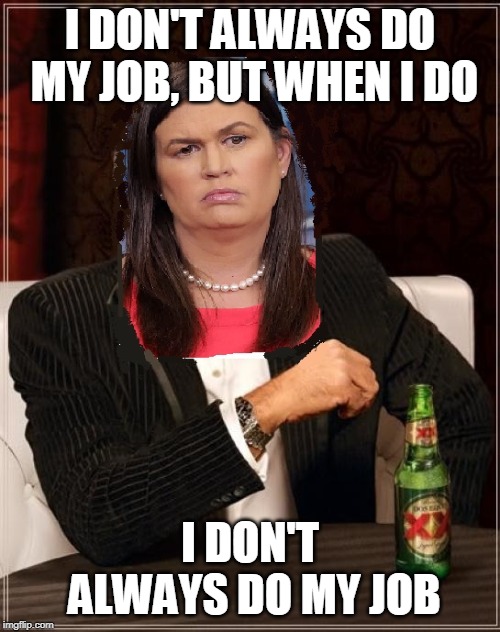 I DON'T ALWAYS DO MY JOB, BUT WHEN I DO; I DON'T ALWAYS DO MY JOB | image tagged in PoliticalHumor | made w/ Imgflip meme maker