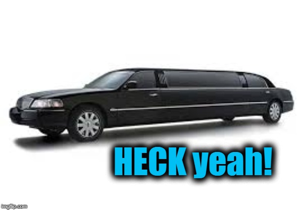 Limousine | HECK yeah! | image tagged in limousine | made w/ Imgflip meme maker
