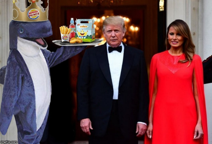 prince of whales | image tagged in prince of whales,trump,melania,wales,prince,fast food | made w/ Imgflip meme maker