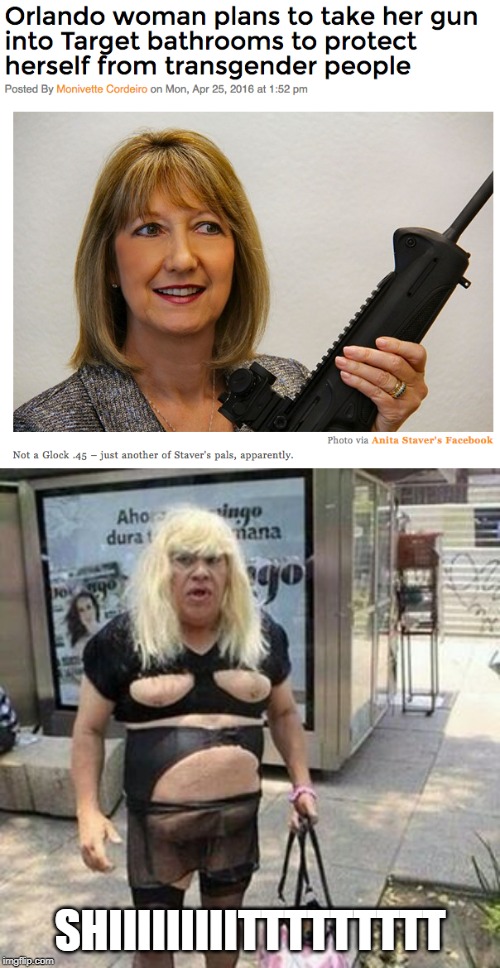 That's just a lil bit of overkill | SHIIIIIIIIITTTTTTTTT | image tagged in tranny | made w/ Imgflip meme maker