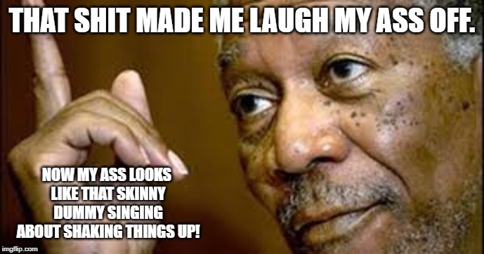he is right you know  | THAT SHIT MADE ME LAUGH MY ASS OFF. NOW MY ASS LOOKS LIKE THAT SKINNY DUMMY SINGING ABOUT SHAKING THINGS UP! | image tagged in he is right you know | made w/ Imgflip meme maker