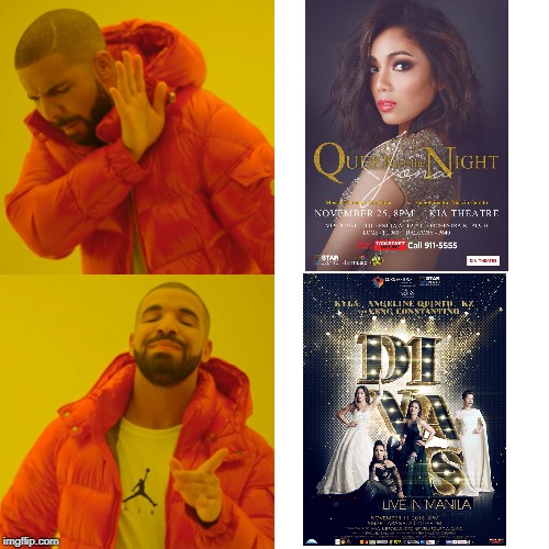 2016 Philippine November Concerts | image tagged in memes,drake hotline bling | made w/ Imgflip meme maker