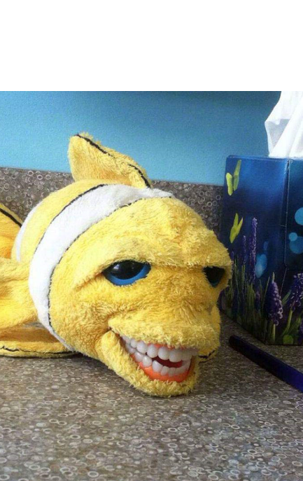 High Quality Creepy fish with teeth Blank Meme Template