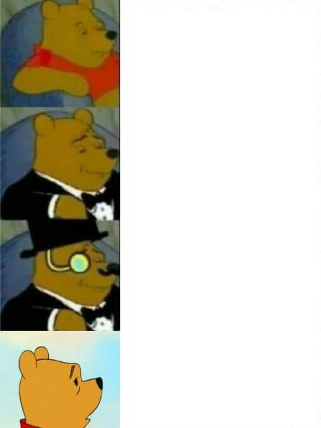 Tuxedo Winnie the pooh Blank Meme Template