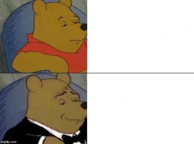 Winnie the Pooh with Tuxedo Blank Meme Template