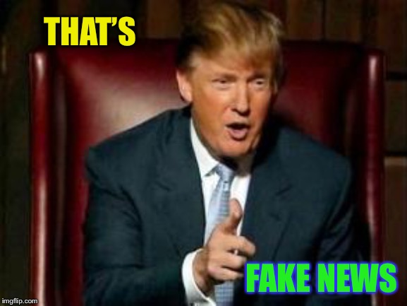 Donald Trump | THAT’S FAKE NEWS | image tagged in donald trump | made w/ Imgflip meme maker