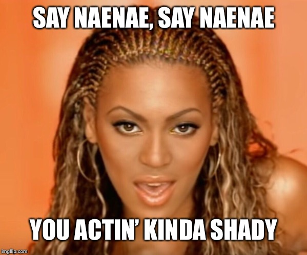 Say Naenae | SAY NAENAE, SAY NAENAE; YOU ACTIN’ KINDA SHADY | image tagged in new zealand,beyonce,music,fun | made w/ Imgflip meme maker