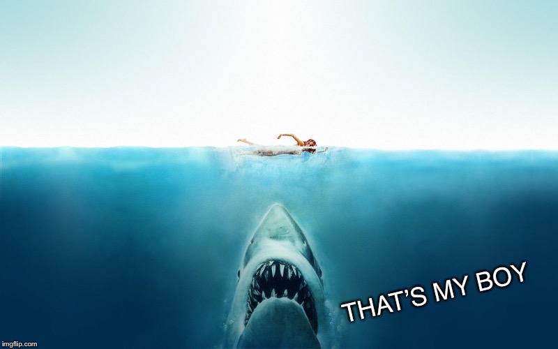 Jaws | THAT’S MY BOY | image tagged in jaws | made w/ Imgflip meme maker