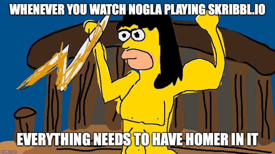 Homer in Skribbl.io | WHENEVER YOU WATCH NOGLA PLAYING SKRIBBL.IO; EVERYTHING NEEDS TO HAVE HOMER IN IT | image tagged in daithi de nogla,youtube,memes,homer simpson,skribblio,gaming | made w/ Imgflip meme maker
