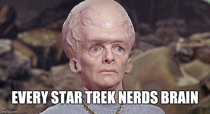 star trek exploding head | EVERY STAR TREK NERDS BRAIN | image tagged in star trek exploding head | made w/ Imgflip meme maker