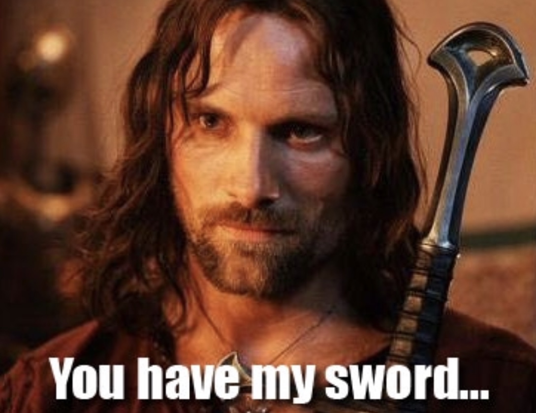My sword Blank Meme Template