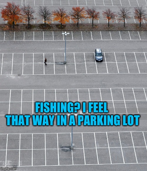 FISHING? I FEEL THAT WAY IN A PARKING LOT | made w/ Imgflip meme maker