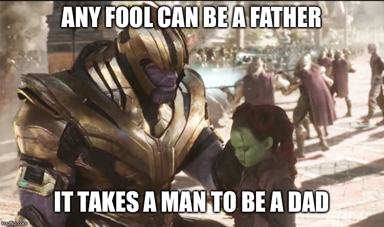 To all the stepdad out there | ANY FOOL CAN BE A FATHER; IT TAKES A MAN TO BE A DAD | image tagged in avengers | made w/ Imgflip meme maker