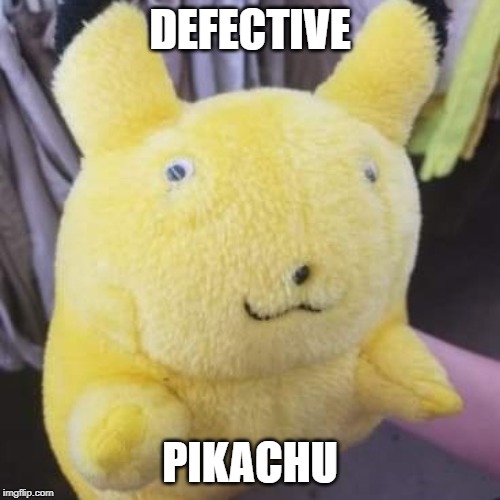 Starring Ryon Raynelds | DEFECTIVE; PIKACHU | image tagged in pikachu,detective pikachu,defective pikachu,bad pun pikachu | made w/ Imgflip meme maker