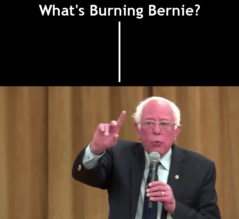 What's Burning Bernie Blank Meme Template