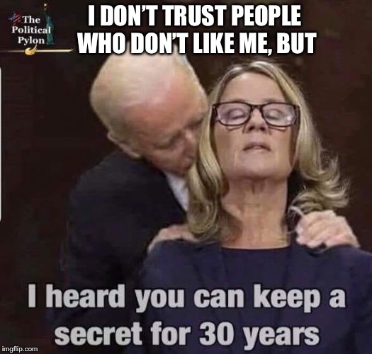 Joe Biden | I DON’T TRUST PEOPLE WHO DON’T LIKE ME, BUT | image tagged in joe biden and ford,election 2020,political memes,memes | made w/ Imgflip meme maker