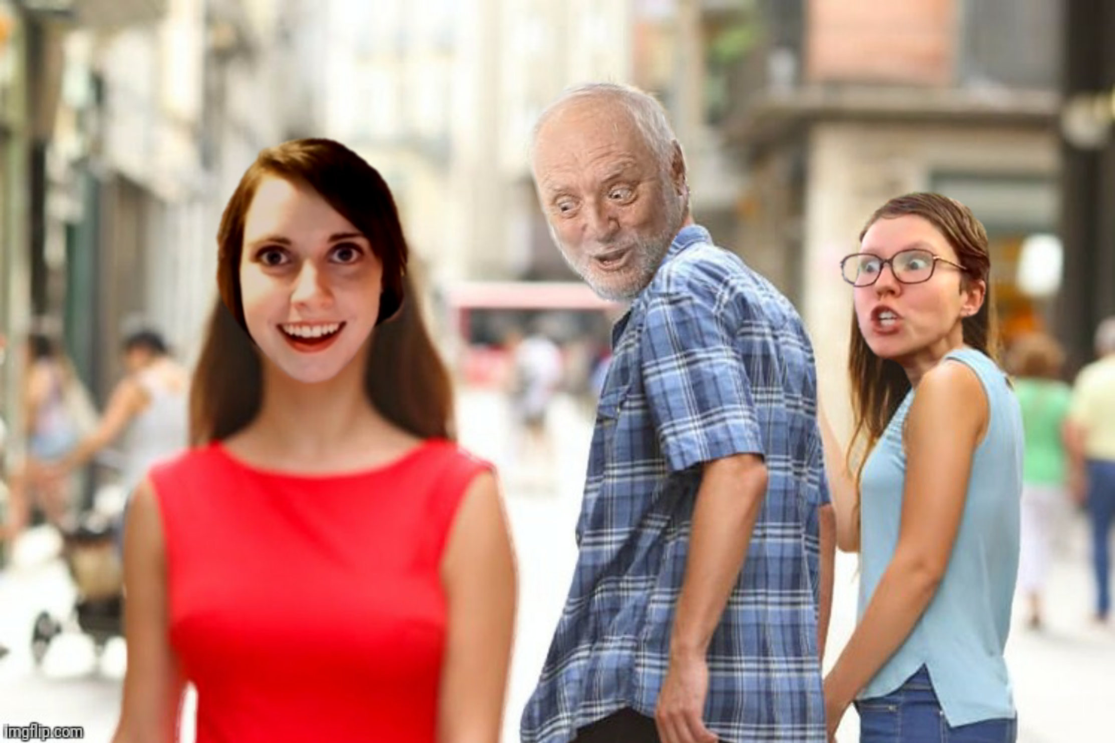 High Quality Distracted Hide The Pain Harold Blank Meme Template