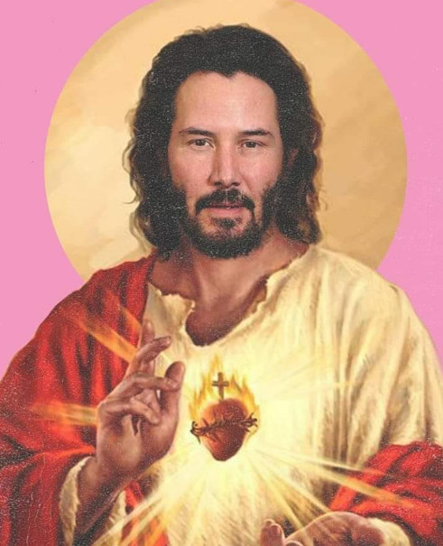 Keanu Reeves Jesus Blank Meme Template