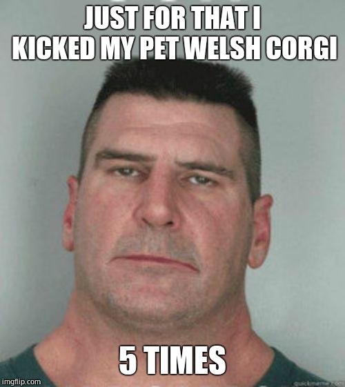 son i am disappoint | JUST FOR THAT I KICKED MY PET WELSH CORGI 5 TIMES | image tagged in son i am disappoint | made w/ Imgflip meme maker