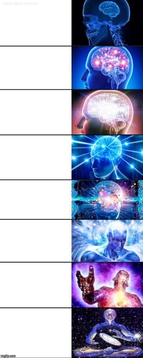 8-Tier Expanding Brain | image tagged in 8-tier expanding brain | made w/ Imgflip meme maker