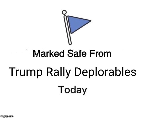 Marked Safe From | Trump Rally Deplorables | image tagged in memes,marked safe from | made w/ Imgflip meme maker