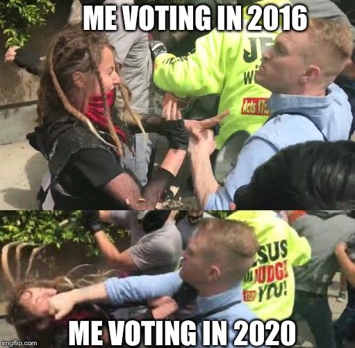 ME VOTING IN 2016 ME VOTING IN 2020 | made w/ Imgflip meme maker