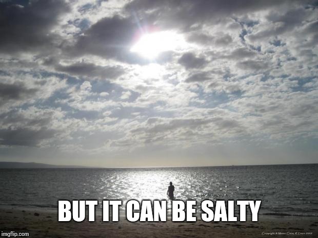 Alone Water | BUT IT CAN BE SALTY | image tagged in alone water | made w/ Imgflip meme maker