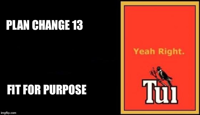 Tui | PLAN CHANGE 13; FIT FOR PURPOSE | image tagged in tui | made w/ Imgflip meme maker