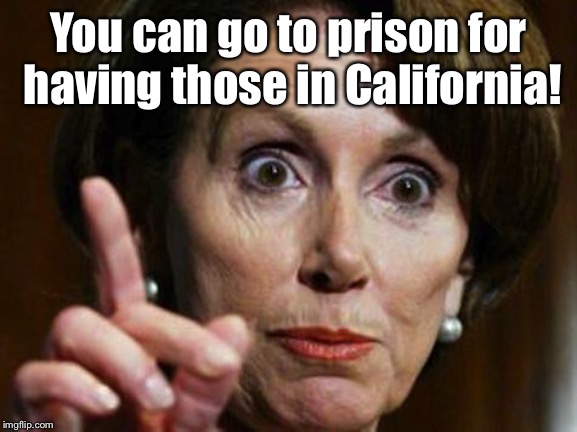 Nancy Pelosi No Spending Problem | You can go to prison for having those in California! | image tagged in nancy pelosi no spending problem | made w/ Imgflip meme maker