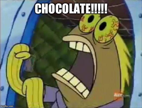 CHOCOLATE! | CHOCOLATE!!!!! | image tagged in chocolate | made w/ Imgflip meme maker