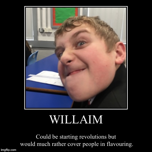 WILLAIM | image tagged in funny,demotivationals | made w/ Imgflip demotivational maker
