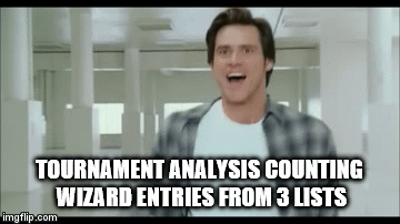 T9A | TOURNAMENT ANALYSIS COUNTING WIZARD ENTRIES FROM 3 LISTS | image tagged in gifs | made w/ Imgflip video-to-gif maker