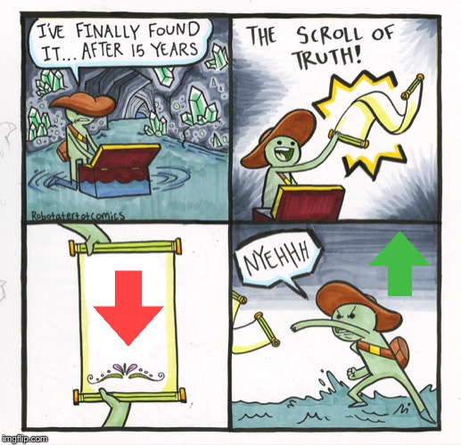 Level down | image tagged in memes,the scroll of truth | made w/ Imgflip meme maker
