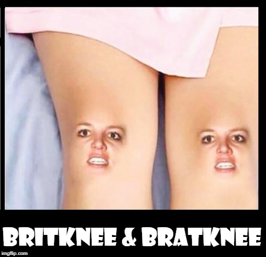 The Twins | BRITKNEE & BRATKNEE | image tagged in vince vance,britney spears,leave britney alone,knees,twins,mccomb mississippi | made w/ Imgflip meme maker