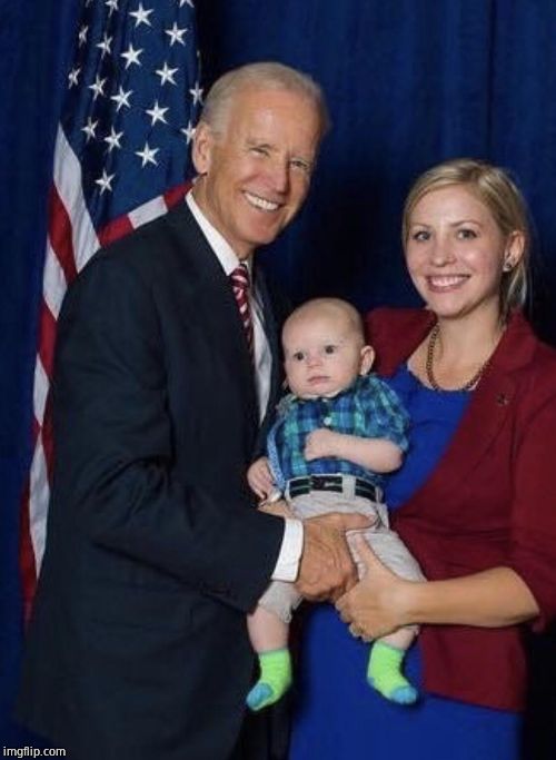 Biden gropes a baby | image tagged in biden gropes a baby | made w/ Imgflip meme maker