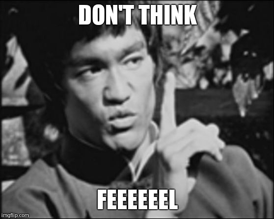 One Bruce Lee | DON'T THINK FEEEEEEL | image tagged in one bruce lee | made w/ Imgflip meme maker