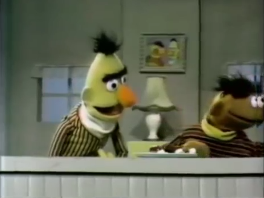 Ernie and Bert Chocolate Ice Cream Blank Meme Template