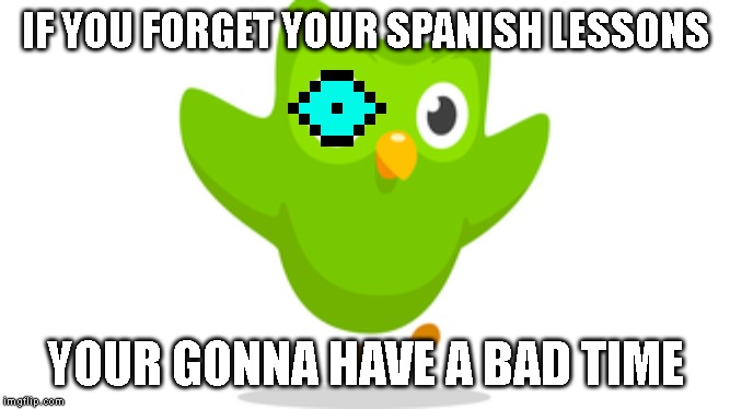 IF YOU FORGET YOUR SPANISH LESSONS; YOUR GONNA HAVE A BAD TIME | image tagged in memes,sans | made w/ Imgflip meme maker