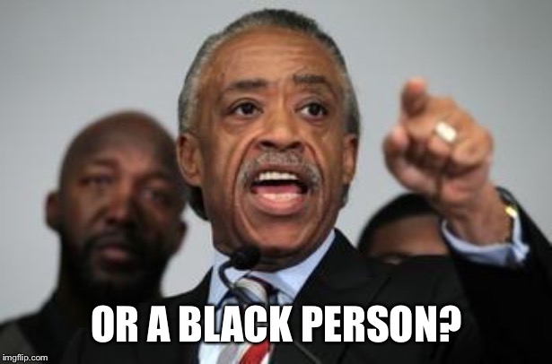 Al Sharpton | OR A BLACK PERSON? | image tagged in al sharpton | made w/ Imgflip meme maker