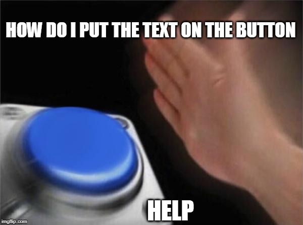 Blank Nut Button | HOW DO I PUT THE TEXT ON THE BUTTON; HELP | image tagged in memes,blank nut button | made w/ Imgflip meme maker