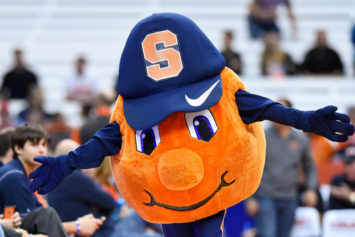 High Quality Syracuse University Orange Man Mascot Blank Meme Template