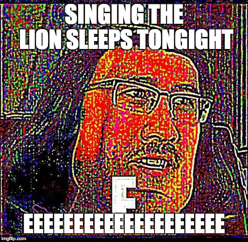 SINGING THE LION SLEEPS TONGIGHT; EEEEEEEEEEEEEEEEEEEE | image tagged in memes,the face you make | made w/ Imgflip meme maker