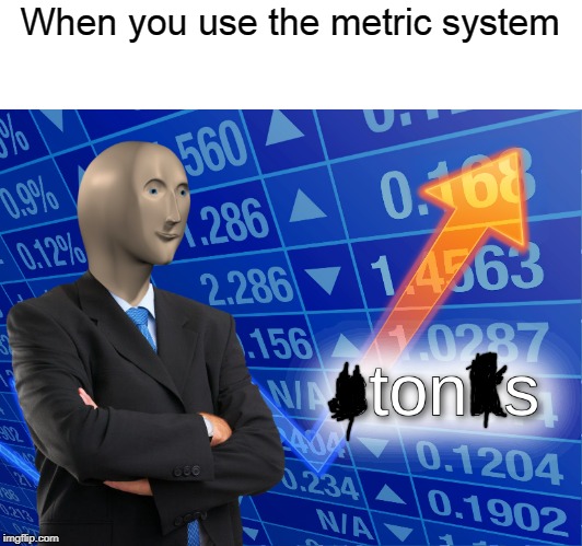 stonks | When you use the metric system | image tagged in stonks | made w/ Imgflip meme maker