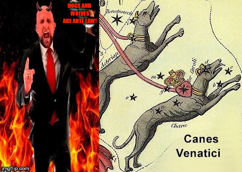 Angry preacher from hell | DOGS AND WOLVES ARE ANTI-LAW! | image tagged in angry preacher from hell,dogs,wolves,laws from hell,madness,abuse | made w/ Imgflip meme maker