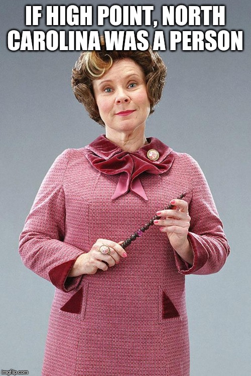 Dolores Umbridge | IF HIGH POINT, NORTH CAROLINA WAS A PERSON | image tagged in dolores umbridge | made w/ Imgflip meme maker