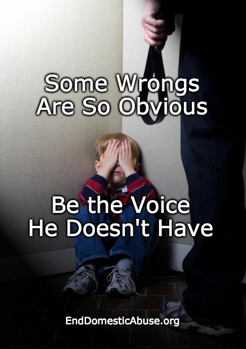 Violence Teaches? | Some Wrongs Are So Obvious; Be the Voice He Doesn't Have; EndDomesticAbuse.org | image tagged in child abuse,domestic abuse,domestic violence | made w/ Imgflip meme maker